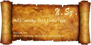 Némedy Szilvána névjegykártya